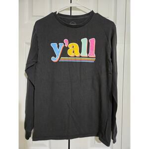Kindness and confetti small women's black long sleeve printed shirt